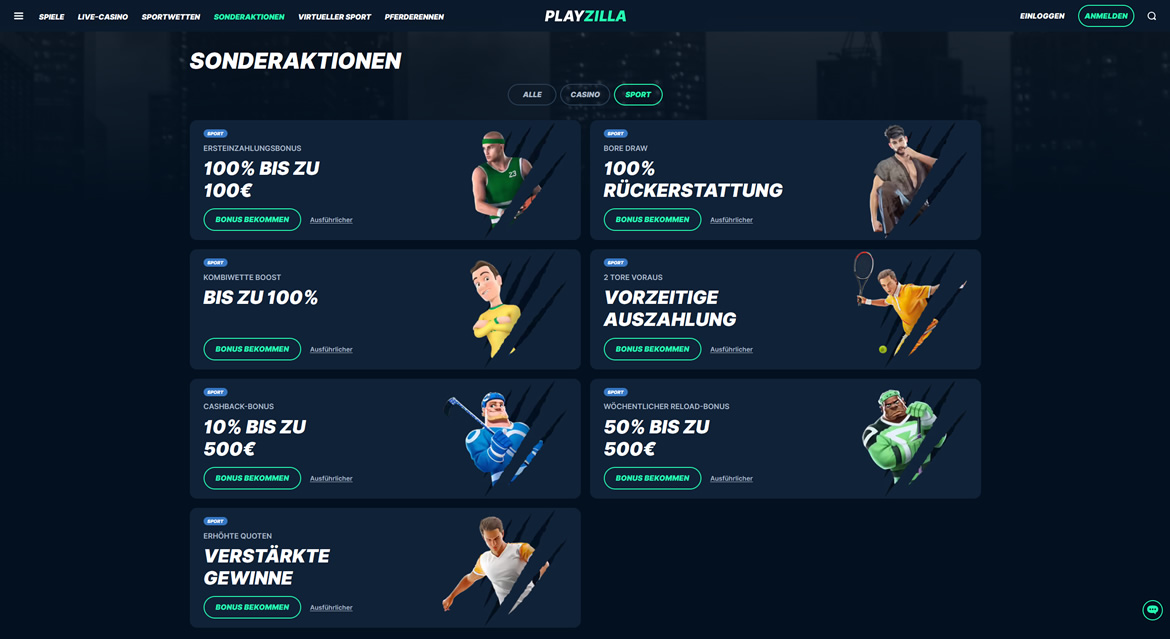 Bonusangebote und Promotionen: Attraktive Bonus-Anreize von PlayZilla